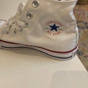 White Converse High Tops